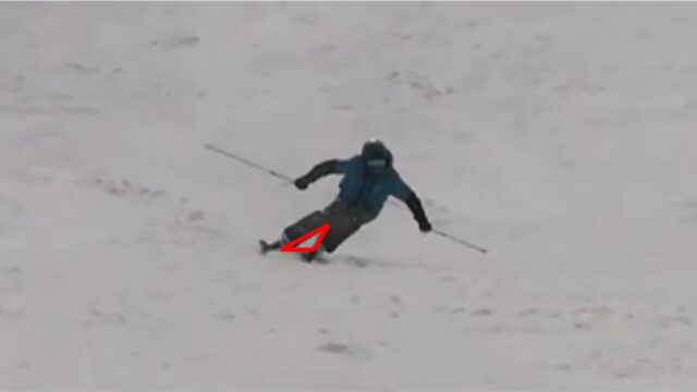 スキー　X脚